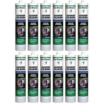 El braven acuario de silicona 300 ml de agua dulce y agua de mar resistente, de alta elasticidad, acuarios de silicona fabricado en Europa, 12 pcs en caja de cartón, de transparencia, 4016960015080