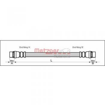 Metzger 4118446 Tubo flexible de frenos