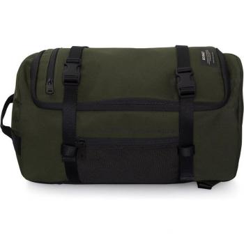 Mochila Ecoalf Baku resistente al agua para hombre con correas ajustables en color verde caqui y negro
