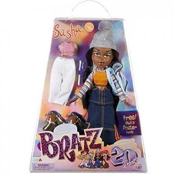 Muñeca Sasha Bratz edición especial 20 años con pelo largo y póster