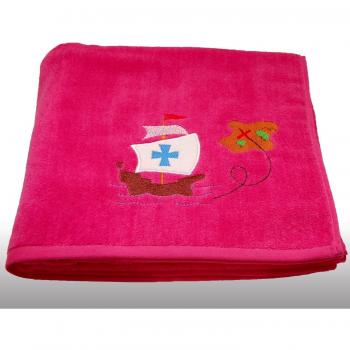 Toalla de playa bordado Barco Tamaño de toallas de vacaciones de 400 g/m² – 70 x 140 cm