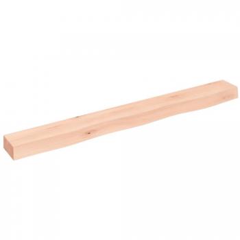 Estante de pared de madera maciza de roble sin tratar 100x10x6 cm, color natural, marrón claro y marrón oscuro, mueble de almacenaje para oficina, estudio y dormitorio, estantería/librería