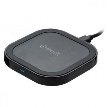 Muvit MUWIR0007 - Base cargadora inalámbrica Qi 10W, Negro