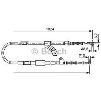 Cable de Freno de Mano BOSCH 1 987 482 159 - Compatible con modelos BC1053