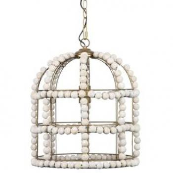 Lámpara de Techo Funcional de Metal y Madera 40x40x42 cm - Iluminación Decorativa Adda Home