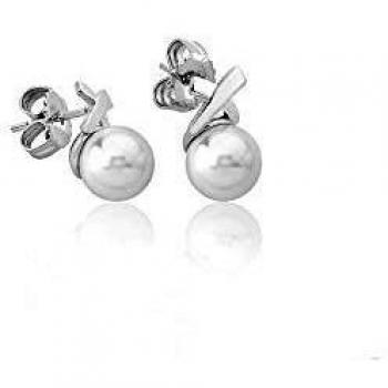 Majorica Pendientes de botón Mujer chapado en plata - 15299.01.2.000.010.1