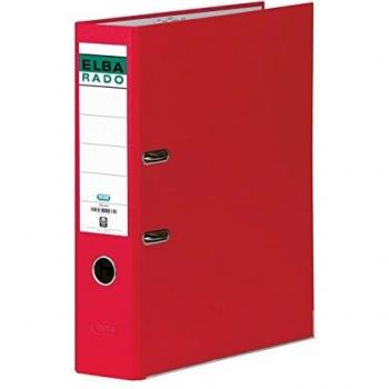 Elba Rado Chic - Archivador palanca en PVC, Fº, color rojo