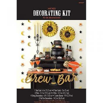 amscan Decorating Pc Wicked Brew Bar Kit de decoración-1 pieza, multicolor