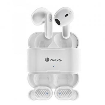 Auriculares Inalámbricos NGS Artica Duo Bluetooth con Estuche de Carga, Autonomía 5 Horas, Color Blanco