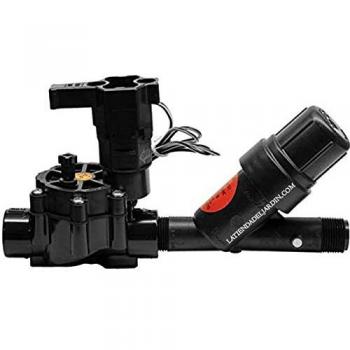 Electroválvula de riego 3/4 9V LFV bajo caudal + Filtro malla regulador de presión 2 bar Rain Bird