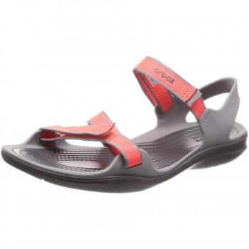 Crocs Swiftwater Webbing Sandal W, Sandalias con Punta Abierta para Mujer, Naranja