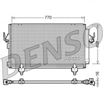 Condensador de aire acondicionado DENSO DCN50031, alta eficiencia, diseño compacto, refrigerante R134a, compatible con múltiples modelos de vehículos