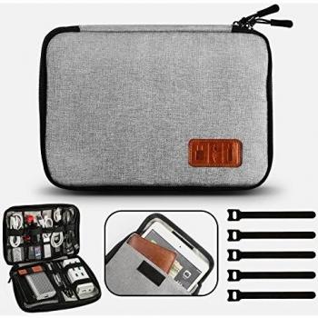 GiBot Electronic Cable Finisher Accesorios electrónicos portátiles Bolsa de Viaje con Cable, Gris