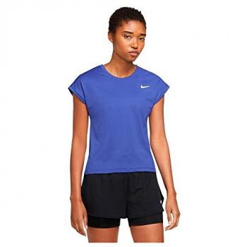 Nike Camiseta De Manga Corta Court Dri Fit Victory Mujeres Azul XS