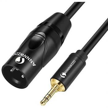 LinkinPerk - Cable de Audio estéreo Macho a XLR Macho de 3,5 mm para iPod, teléfono móvil, Escenario, DJ 3 m