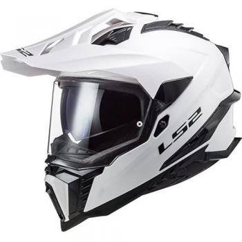 LS2 Casco Adventure MX701 EXPLORER Solid-Blanco, Casco de moto unisex, color blanco, talla XXXL