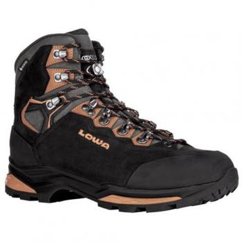 Botas de montaña Lowa Camino Evo Gore-Tex para hombre, color negro/naranja, talla 46
