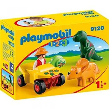 PLAYMOBIL 1.2.3- Quad con 2 Dinos, única