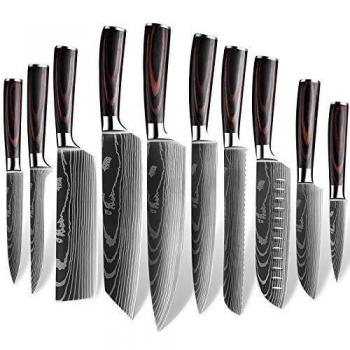 MDHAND Cuchillos de Cocina, Juego de Cuchillos de Chef alemán de, Cuchillos de Chef Profesionales, Set Cocina Antioxidante