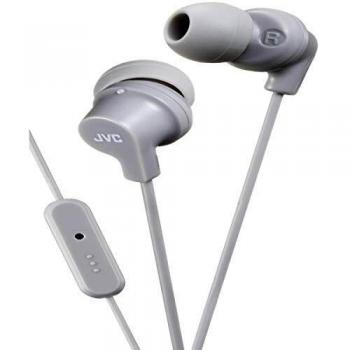 JVC HA-FR15-H-E - Auriculares en la oreja con control remoto y micrófono, Gris