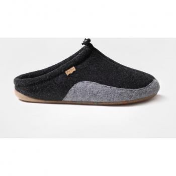 Zapatillas de casa para hombre Toni Pons Nadir-Fr Negro de fieltro reciclado fabricadas en España de alta calidad