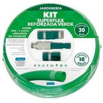 Manguera Super Flex Reforzada Ø 15 mm con Accesorios 15 m