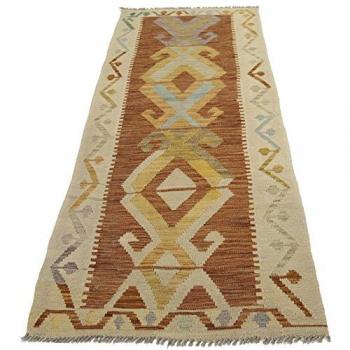 Kilim Auténtico Hecho a Mano 200x77 cm Estilo Clásico Fácil de Limpiar