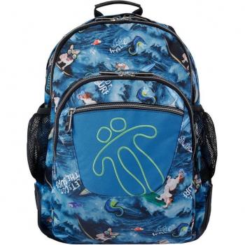 Totto Mochila Escolar Crayoles con Neceser Extraíble, Bolsa para Calzado y Color Azul
