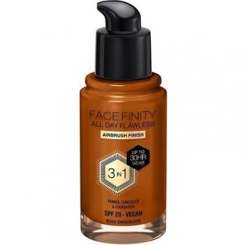 Max Factor Facefinity All Day Flawless Long-Lasting Foundation SPF 20 Shade N102 Chocolate 30 ml