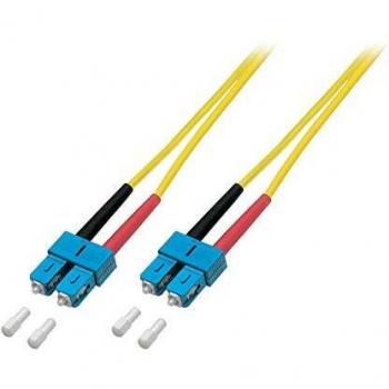 Cable de red CAT6 20m y Puente Duplex SC-SC 9/125 OS2 LSZH amarillo 3.0mm 20m