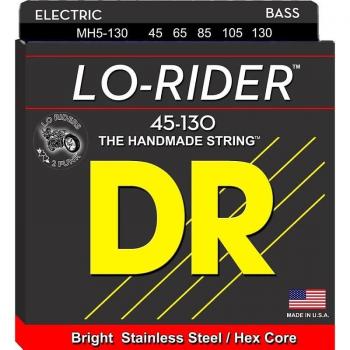 DR MH5-130 Lo-Rider Stainless Steel Medium to Heavy Bass Guitar Strings 45-130