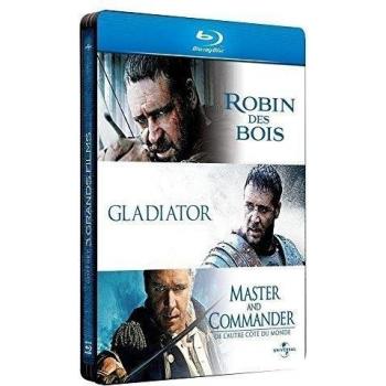 Russell Crowe - 3 grands films : Robin des Bois + Gladiator + Master and Commander [Francia] [Blu-ray]