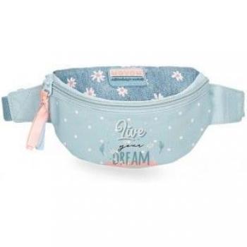 Riñonera Movom Live Your Dreams con Correa Ajustable y Diseño en Azul Turquesa