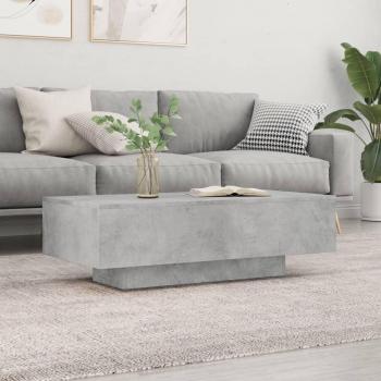 vidaXL Coffee Table - Concrete Grey, 100x49.5x31 cm, Engineered Wood