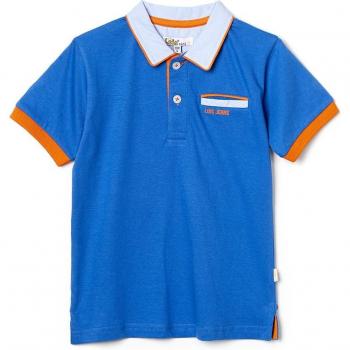 Polo de niño azul en algodón 51837-703