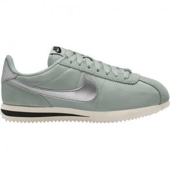 Nike Cortez Women's Sneakers - Gray and Green - Size 37.5 - Textile/Synthetic