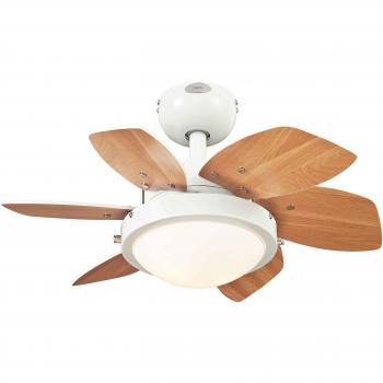 Westinghouse Quince Ventilador de Techo, E14, Blanco