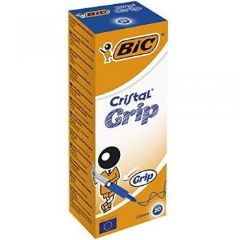BIC Cristal Grip - Bolígrafos con tapa