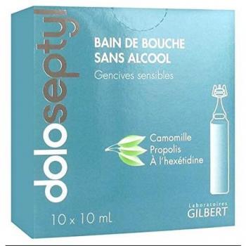 GILBERT Doloseptyl,enjuague bucal sin alcohol 10 monodosis