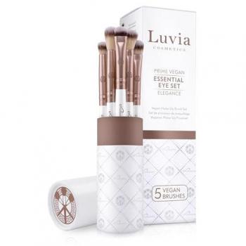 Luvia - Prime Vegan Essential Eye Set, Set de pinceles de maquillaje, 5 pinceles cosméticos veganos para una perfecta difuminación y aplicación