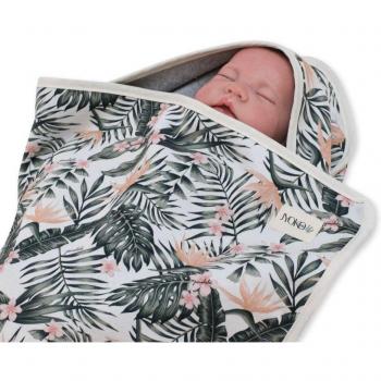 Capa de Baño Recién Nacido de Algodón Orgánico con Estampados Modernos Jyoko African Sunset