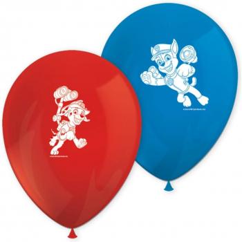 Pack de 8 Globos de Látex Patrulla Canina con Diseños Impresos