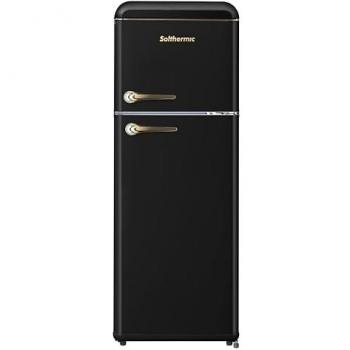 Frigorífico Retro Solthermic 2 Puertas Negro 208L Silencioso Bajo Consumo F2PR147N