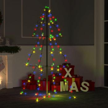vidaXL Christmas Cone Tree with 160 LEDs, suitable for indoor and outdoor use, dimensions 78x120 cm