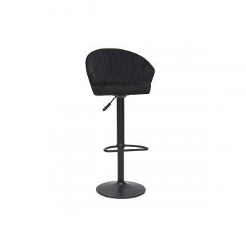 Taburete de bar terciopelo negro IZAAC