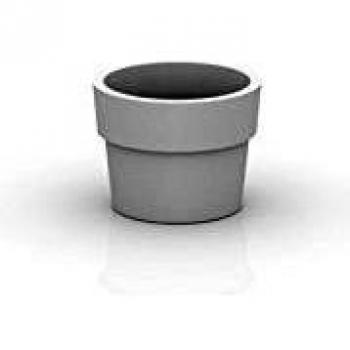 Vondom Pots Vaso, Antracita, 34.799999999999997x34.799999999999997x26.8 cm