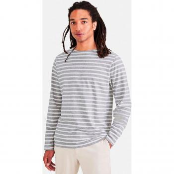 Camiseta de manga larga Dockers con cuello tipo barco y rayas