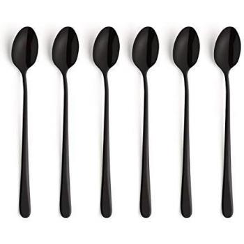 Set de 6 Cucharas para Latte Negro Mate Amefa Austin