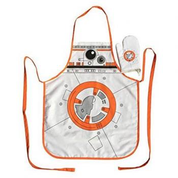 SD Toys Delantal y Manopla Pack Transparente Star Wars, Algodón-Poliéster, Blanco / Naranja, 3x3x3 cm