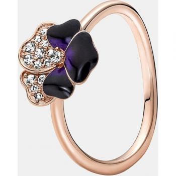 Anillo Pandora Flor Pensamiento Morado 180764C01-54